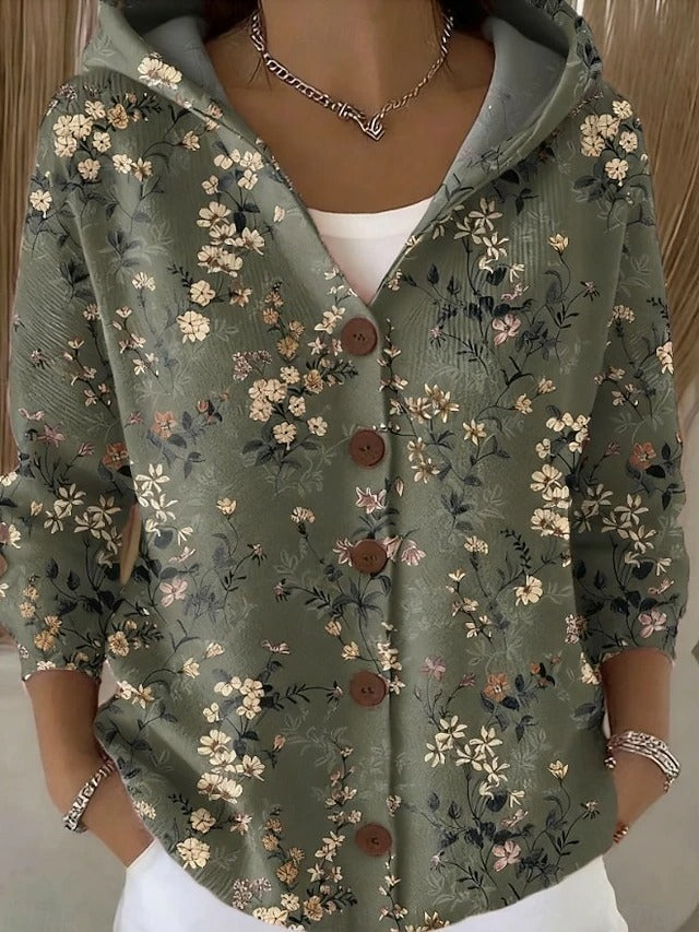Sophia | Hooded Button-Up Cardigan Sweater