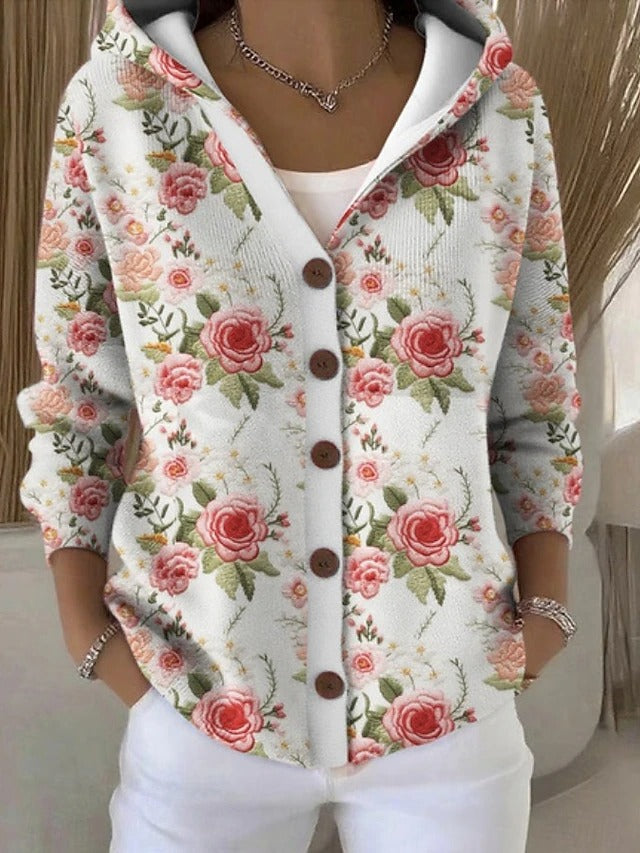 Sophia | Hooded Button-Up Cardigan Sweater