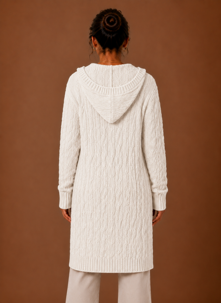 Wilder | Hooded Cable Knit Cardigan