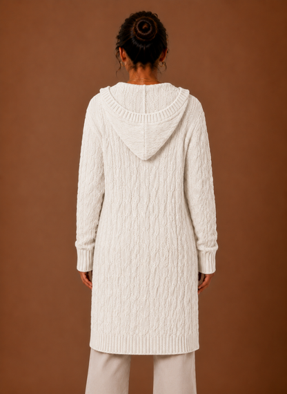 Wilder | Hooded Cable Knit Cardigan