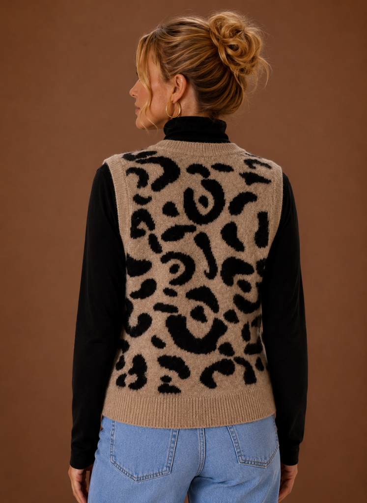 Marguerite | Leopard Sweater Vest