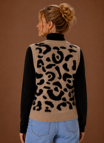 Marguerite | Leopard Sweater Vest