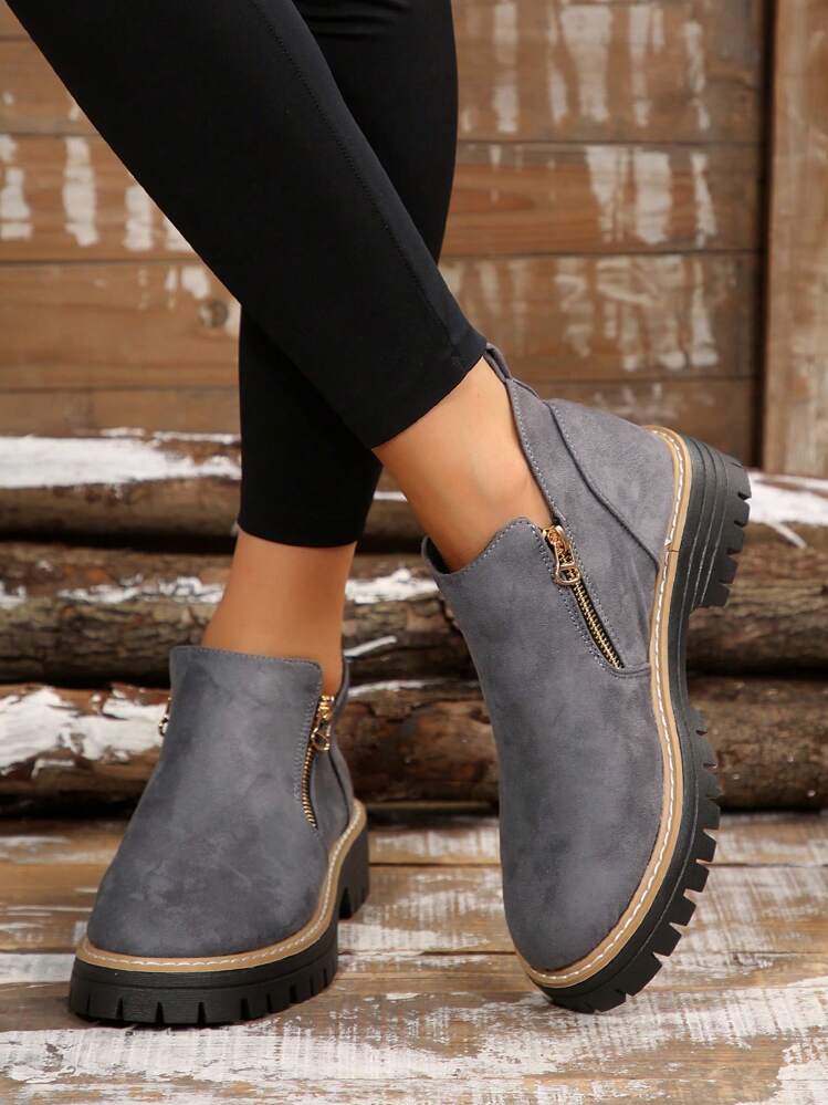 Women's Black Leather Ankle Boots | Classic Supportive Square Heel Everyday Footwear 1