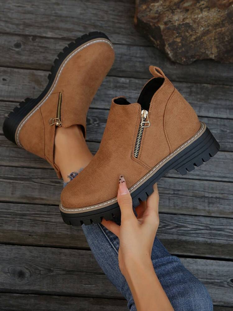 Women's Black Leather Ankle Boots | Classic Supportive Square Heel Everyday Footwear 3