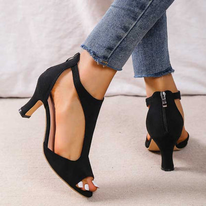 Women's Black Synthetic Block Heels | Comfortable Orthopedic Supportive Footwear 7