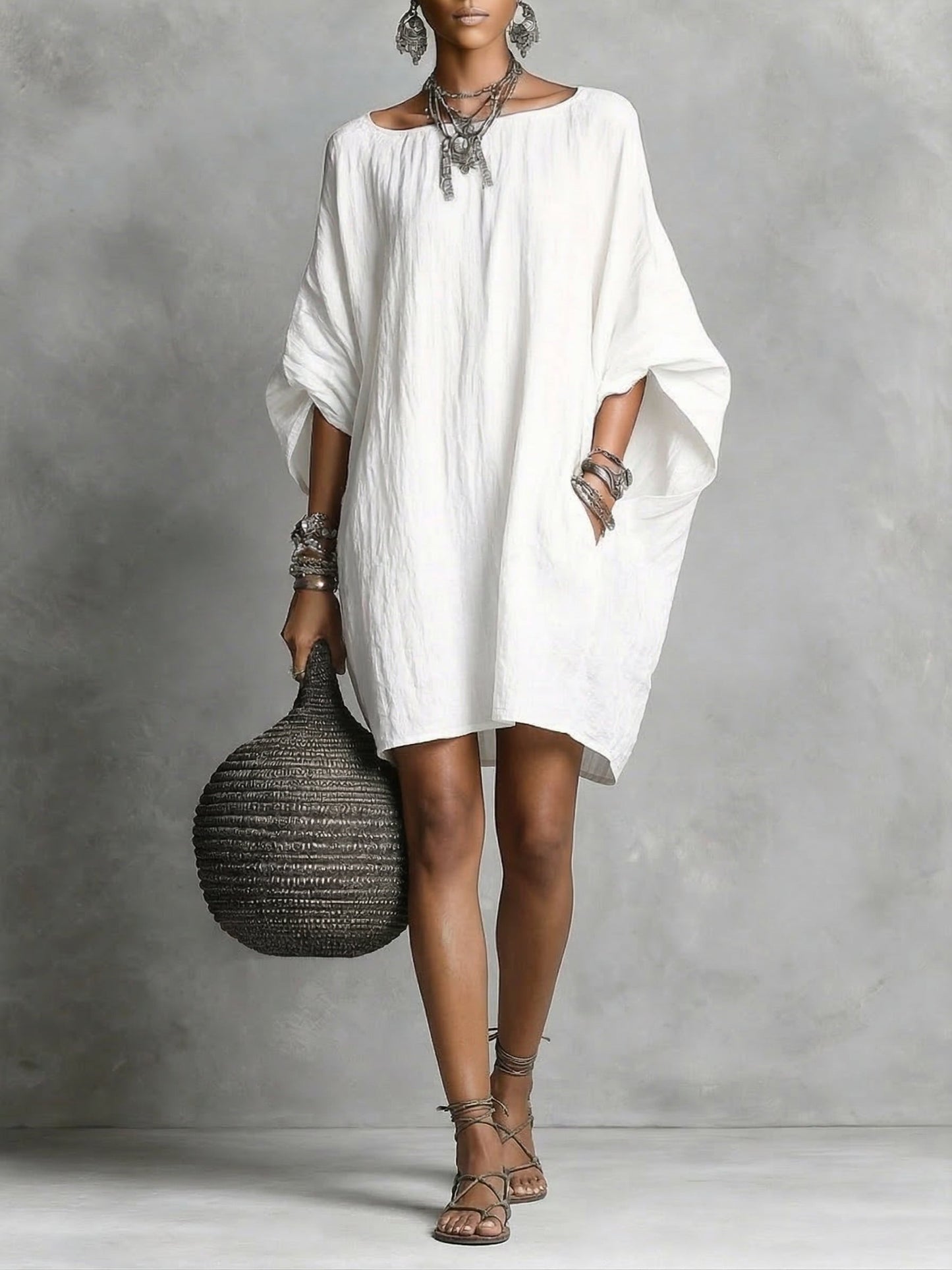 Women's Breathable Cotton-Linen Summer Dress | Casual Loose-Fit Everyday Wear 1