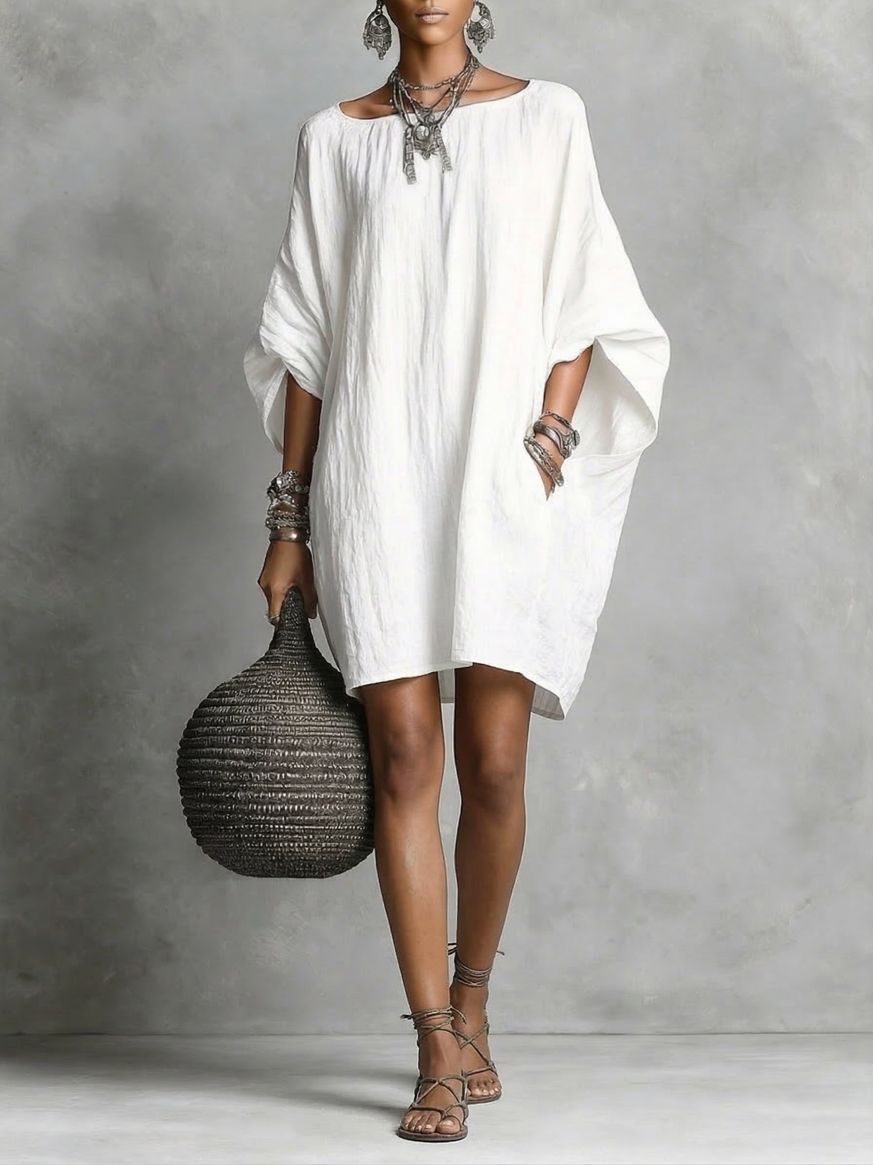 Women's Breathable Cotton-Linen Summer Dress | Casual Loose-Fit Everyday Wear 1