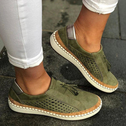 Women's Breathable Fabric Slip-On Sneakers | Comfortable Orthopedic Walking Shoes 0