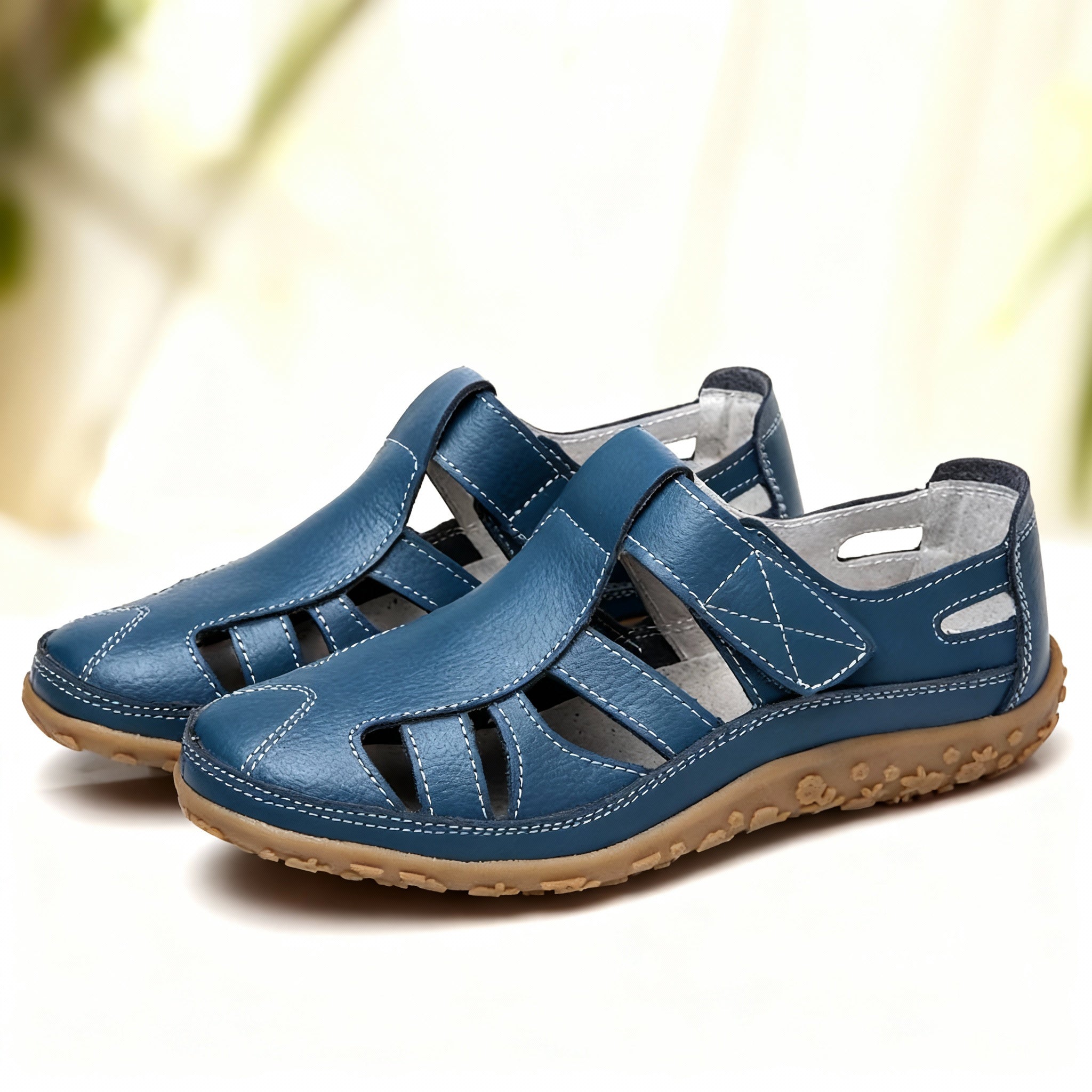 Women's Breathable Leather Sandals | Comfortable Retro Slip-On Footwear for Spring/Fall 10