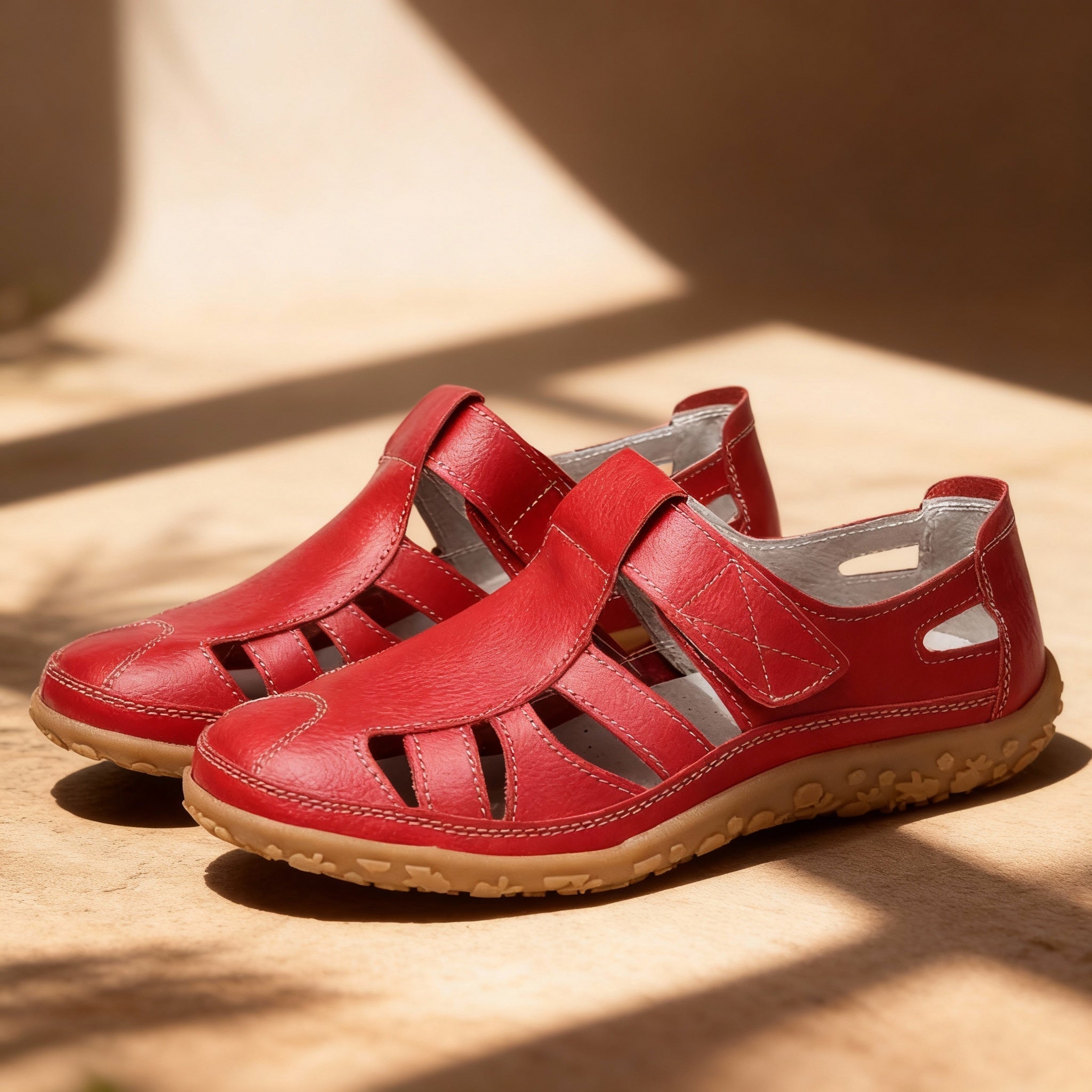 Women's Breathable Leather Sandals | Comfortable Retro Slip-On Footwear for Spring/Fall 13