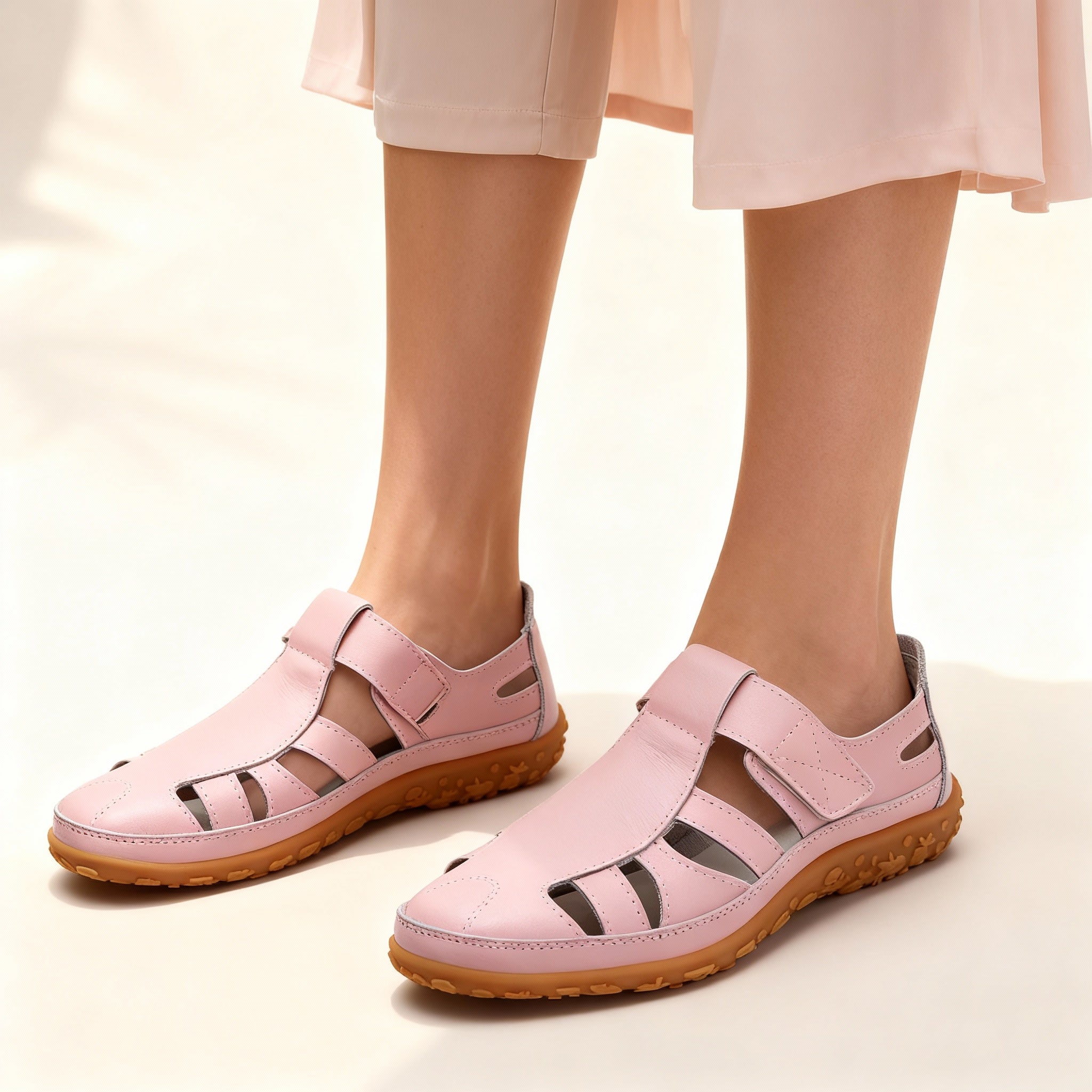 Women's Breathable Leather Sandals | Comfortable Retro Slip-On Footwear for Spring/Fall 4