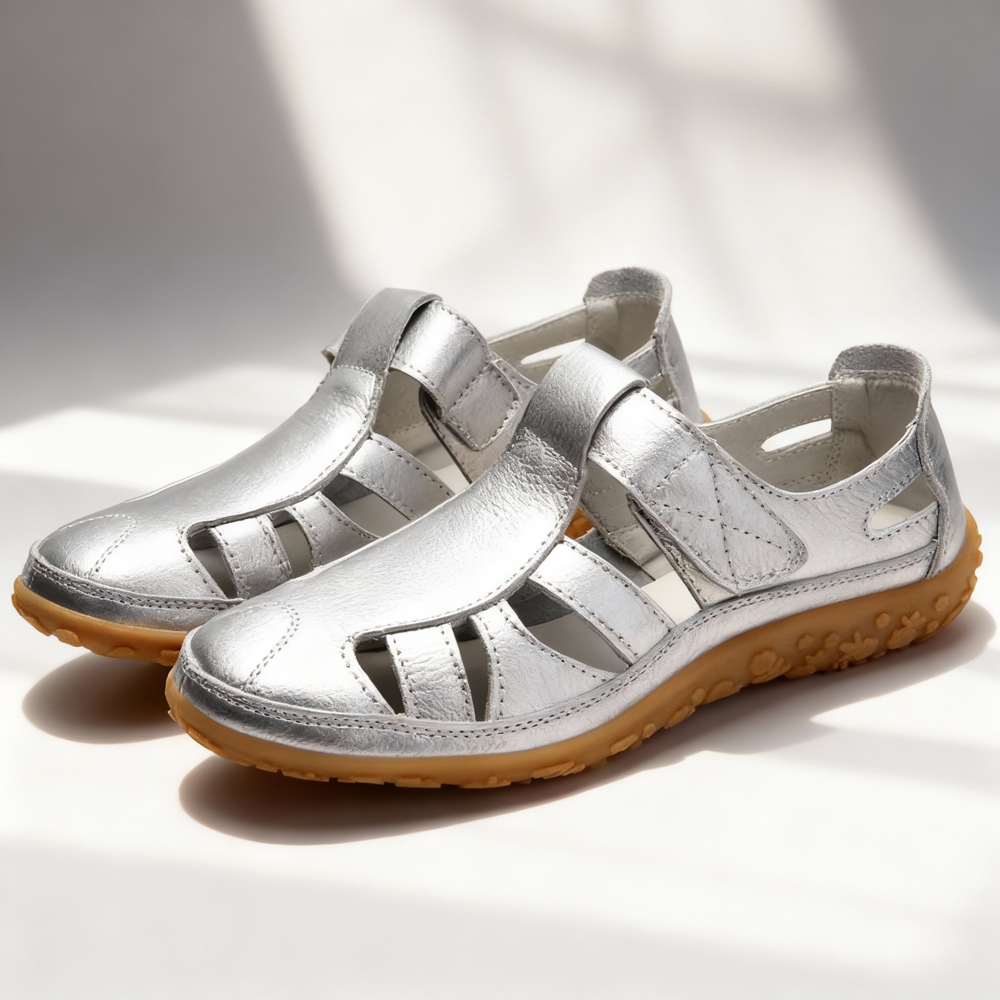 Women's Breathable Leather Sandals | Comfortable Retro Slip-On Footwear for Spring/Fall 5