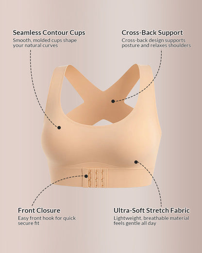 Women's Breathable Wireless Bra | Posture-Correcting Comfortable Cross-Back Design 4