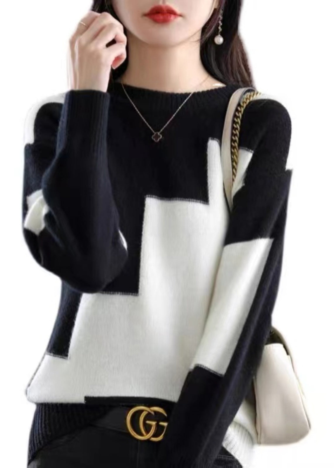 Women's Cashmere Knit Sweater | Cozy Oversized Pullover for Fall 4