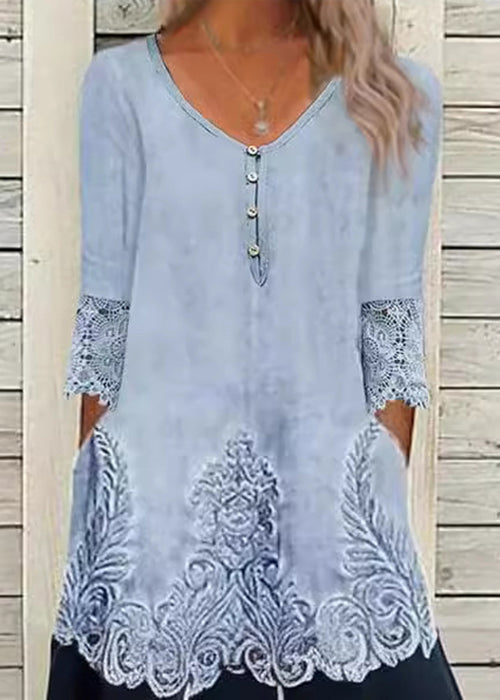 Women's Cotton Blend Lace Patchwork Maxi Dress | Stylish Loose-Fit Summer Dress 2