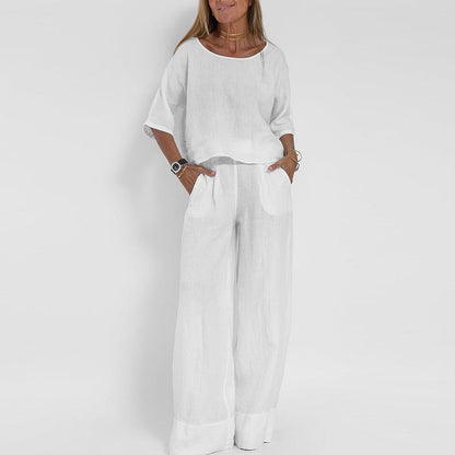 Women's Elegant Loungewear Two Piece Set | Relaxed Fit Comfortable Outfit 3
