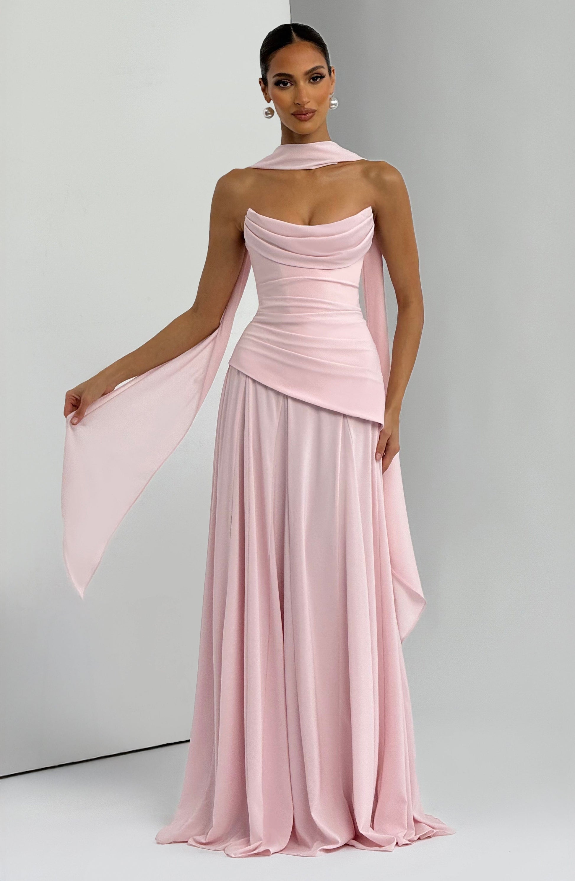Women's Elegant Satin Maxi Dress | Chic Strapless Formal Gown for Spring 7