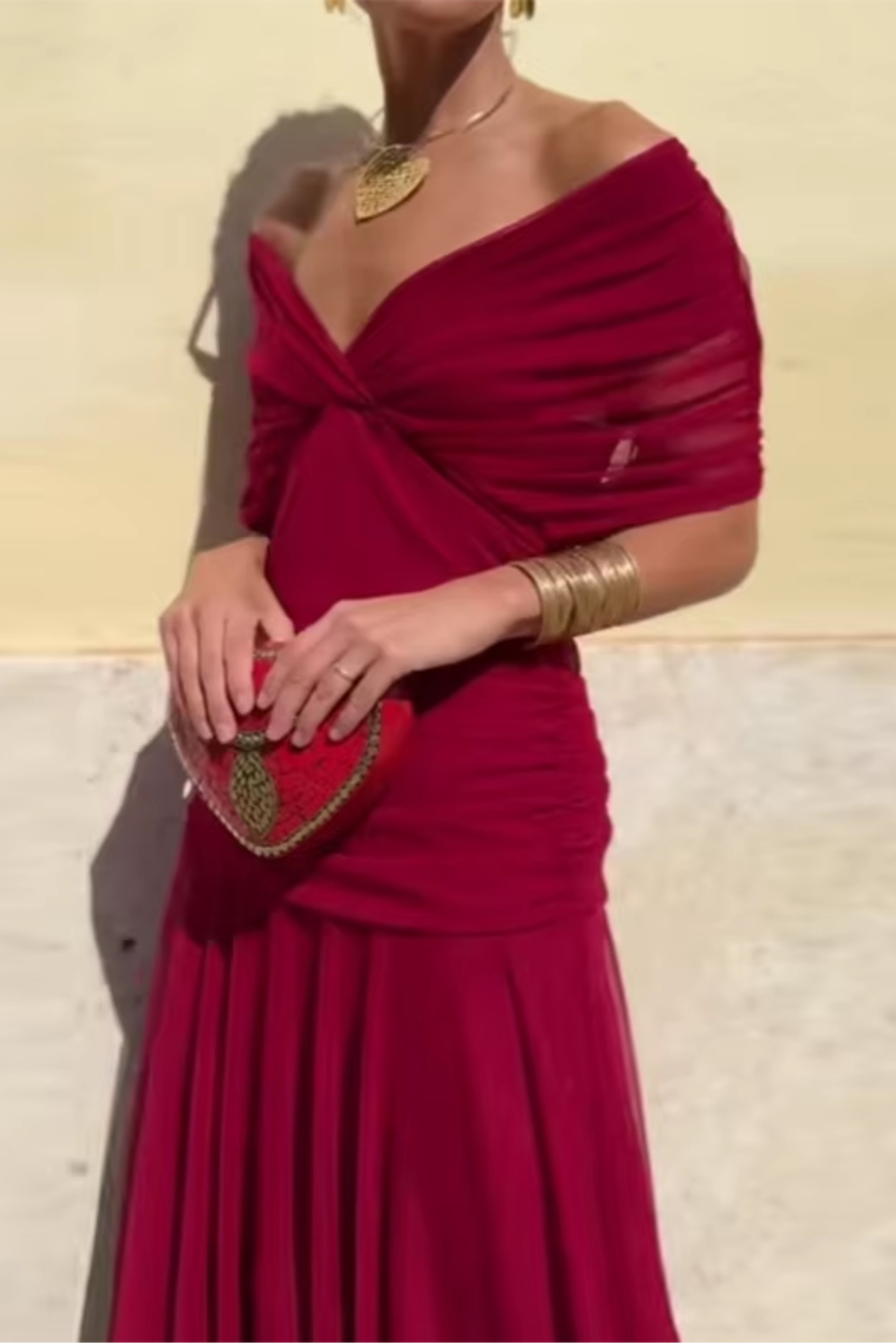 Women's Elegant V-Neck Maxi Dress | Fluid Summer Evening Gown 2