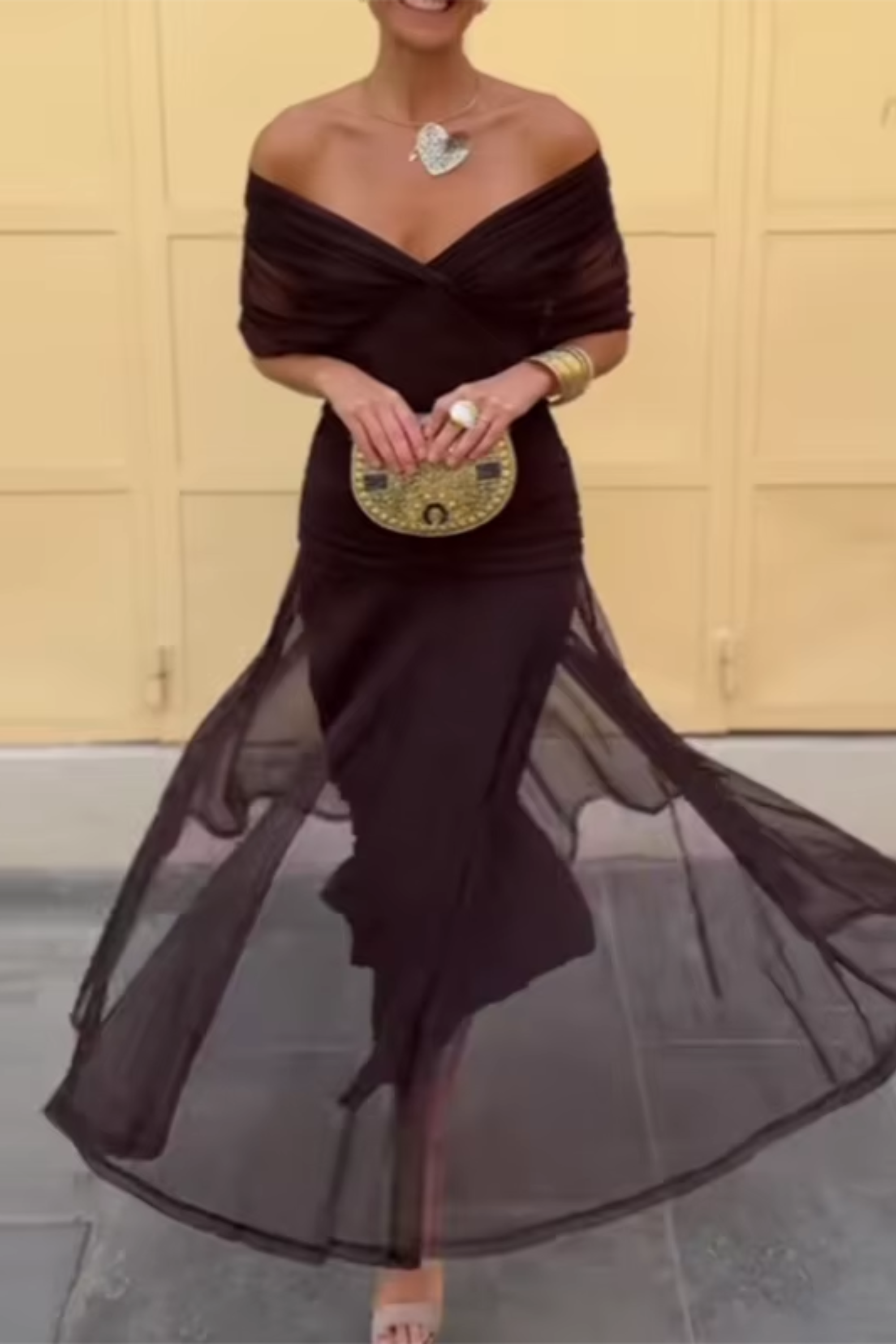 Women's Elegant V-Neck Maxi Dress | Fluid Summer Evening Gown 3