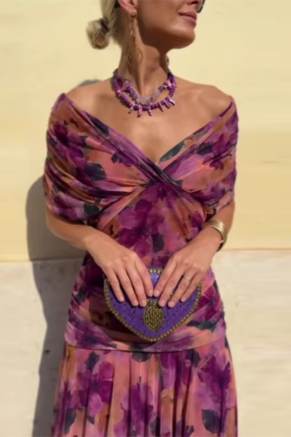 Women's Elegant V-Neck Maxi Dress | Fluid Summer Evening Gown 4