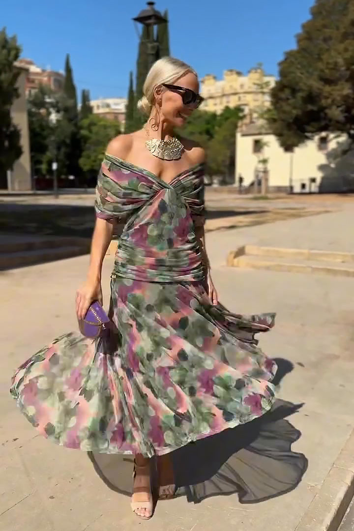 Women's Elegant V-Neck Maxi Dress | Fluid Summer Evening Gown 7
