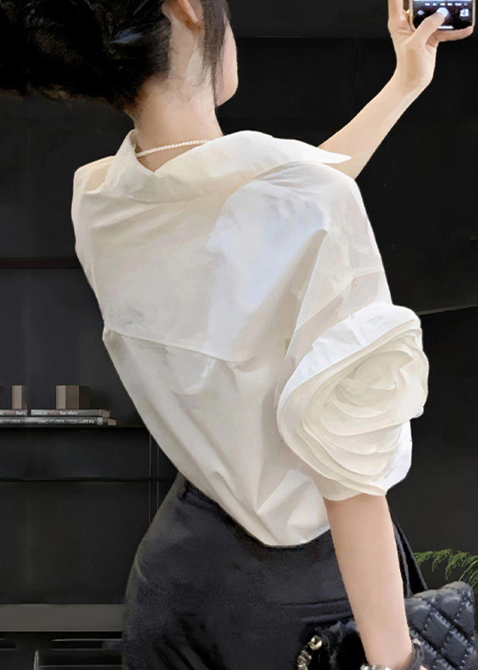 Women's Floral Cotton Blend Blouse | Stylish Peter Pan Collar Summer Top 3