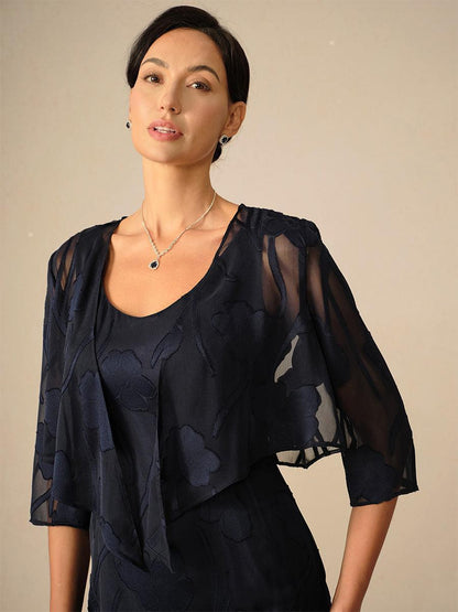 Women's Floral Sheer Chiffon Cardigan | Elegant Lightweight Short Layering Shrug 5