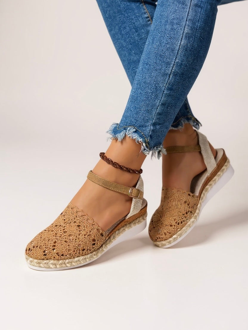 Women's Handcrafted Crochet Platform Sandals | Elegant Boho Chic Summer Footwear 1