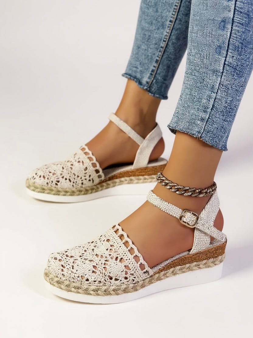 Women's Handcrafted Crochet Platform Sandals | Elegant Boho Chic Summer Footwear 6