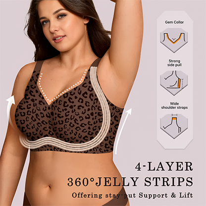Women's Jelly Wireless Bra | Comfortable Full Coverage Smoothing Underwear | Soft Supportive Design 2