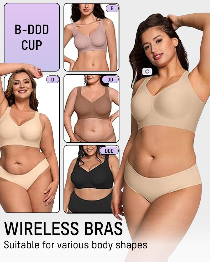 Women's Jelly Wireless Bra | Comfortable Full Coverage Smoothing Underwear | Soft Supportive Design 8