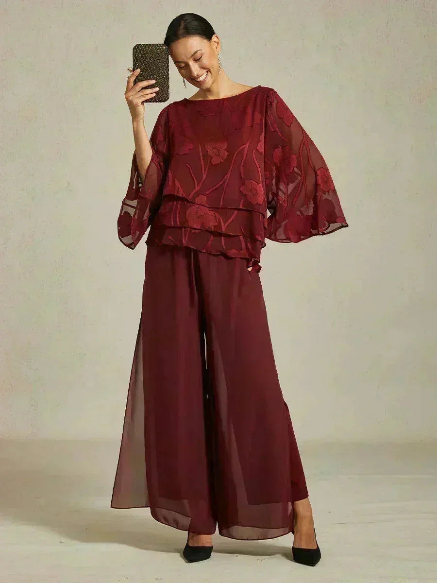 Women's Lightweight Chiffon Blouse | Elegant Floral Summer Top for Women | Relaxed Fit Cape Sleeve Design 6