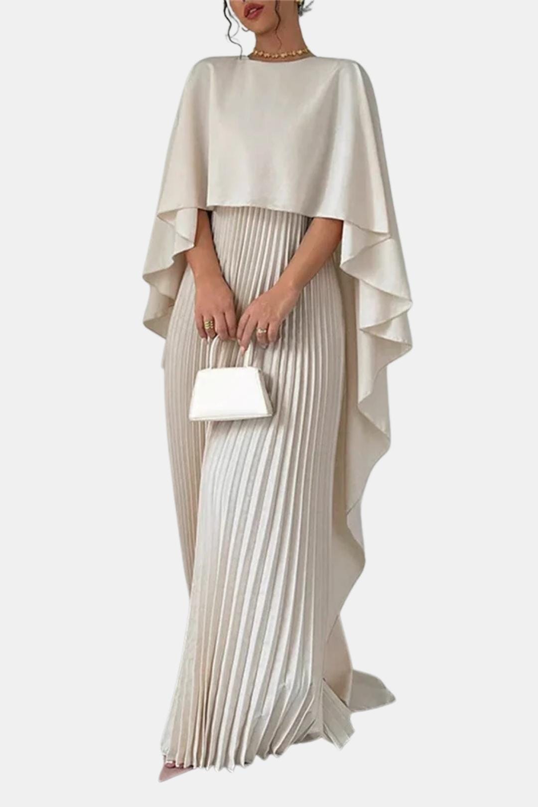 Women's Lightweight Chiffon Maxi Dress | Elegant High Neck Formal Gown 1