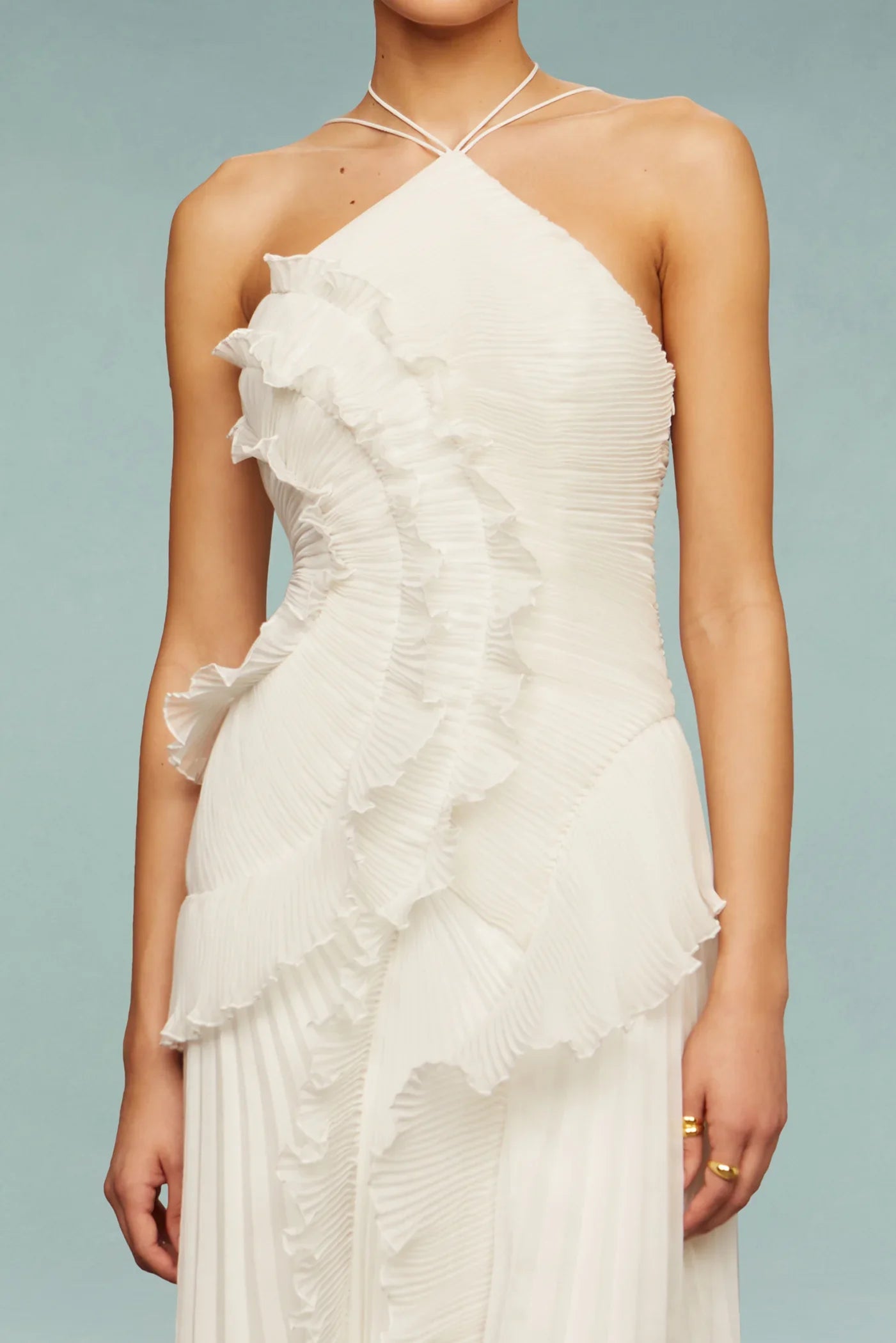 Women's Lightweight Pleated Maxi Dress | Elegant Ruffle Summer Formal Gown 5