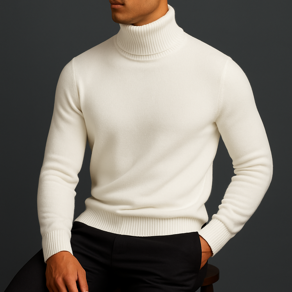 Women's Merino Wool Turtleneck Sweater | Soft Breathable Black Knit Top 1