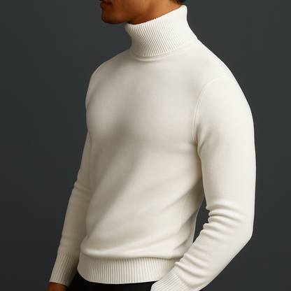 Women's Merino Wool Turtleneck Sweater | Soft Breathable Black Knit Top 2