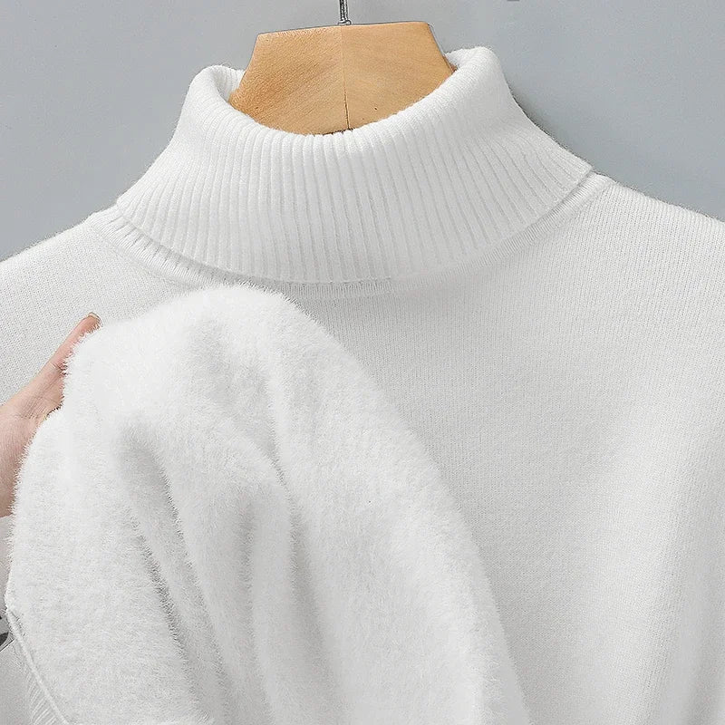 Women's Merino Wool Turtleneck Sweater | Soft Breathable Black Knit Top 4