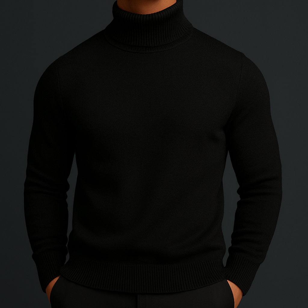 Women's Merino Wool Turtleneck Sweater | Soft Breathable Black Knit Top 8