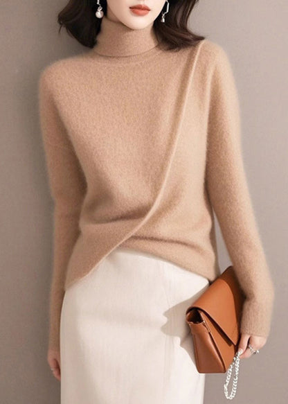 Women's Organic Cotton Knit Sweater | Lightweight Asymmetrical Spring Top 1