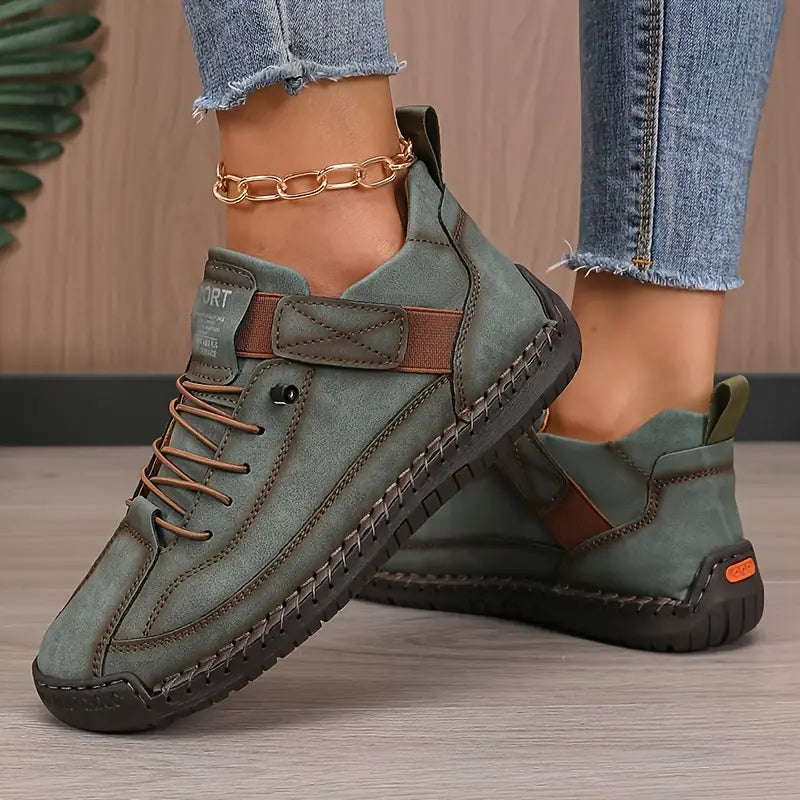 Women's Premium Leather Orthopedic Sneakers | Comfortable Slip-On Walking Shoes 2