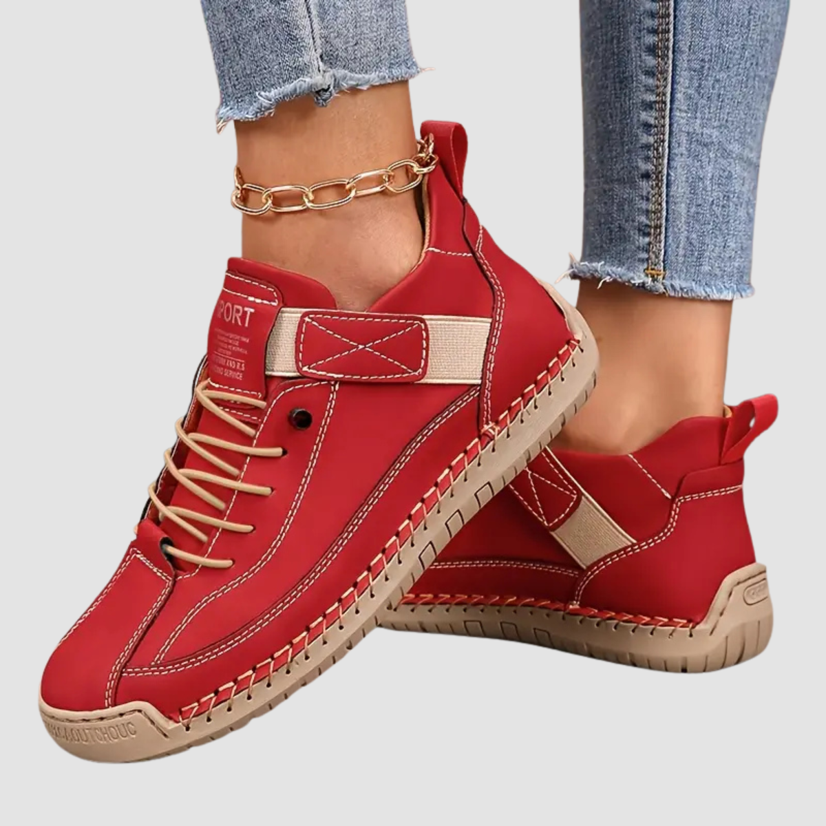 Women's Premium Leather Orthopedic Sneakers | Comfortable Slip-On Walking Shoes 4