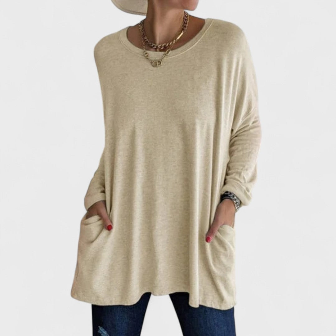 Women's Soft Cotton Relaxed Fit Long Sleeve Top | Classic Casual Everyday Wear 3