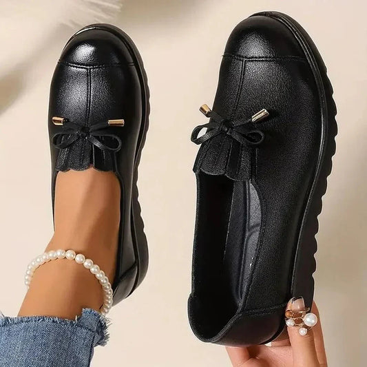 Women's Soft Leather Orthopedic Loafers | Comfortable Cushioned Slip-On Shoes 0