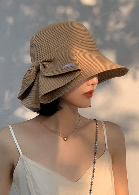 Women's Stylish Straw Cloche Hat | Elegant Summer Accessory with Bow Design 0
