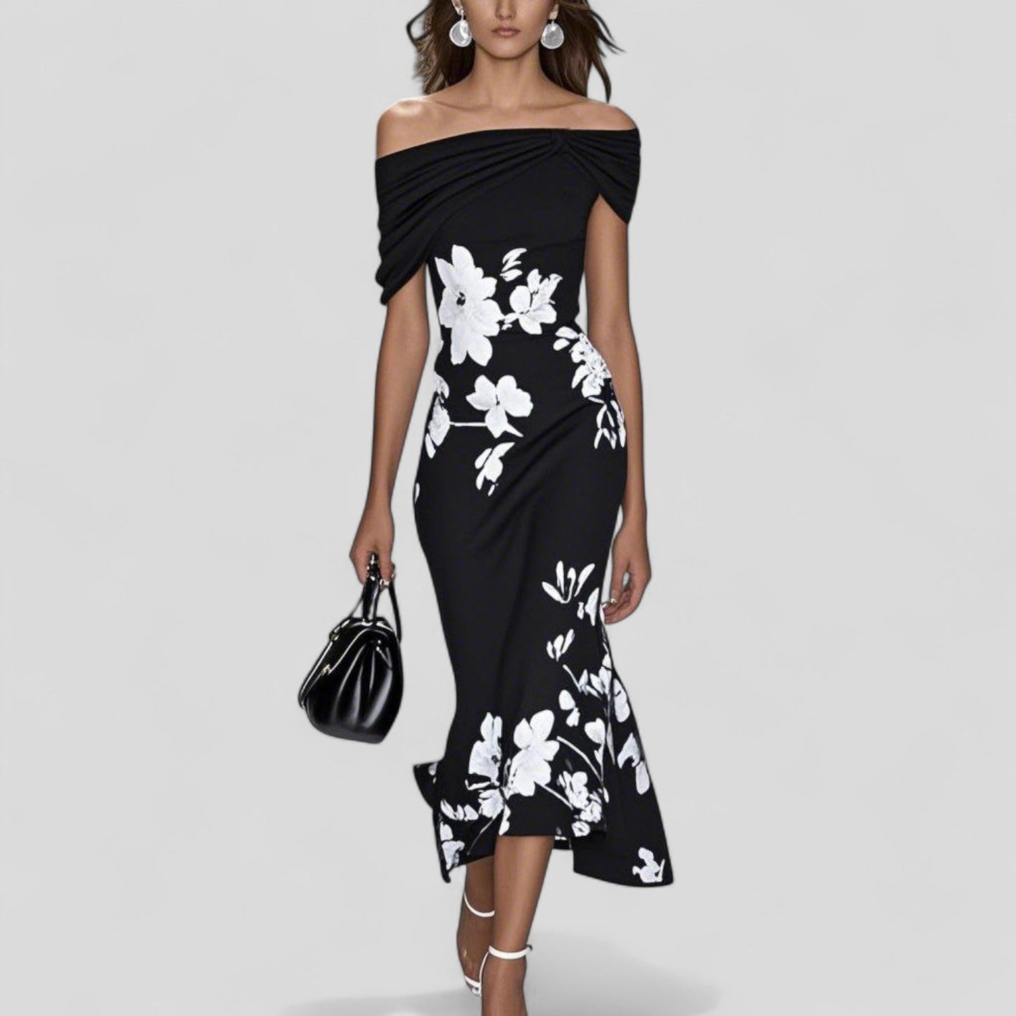Women's Unique Print Midi Dress | Elegant Soft Breathable Summer Dress 2