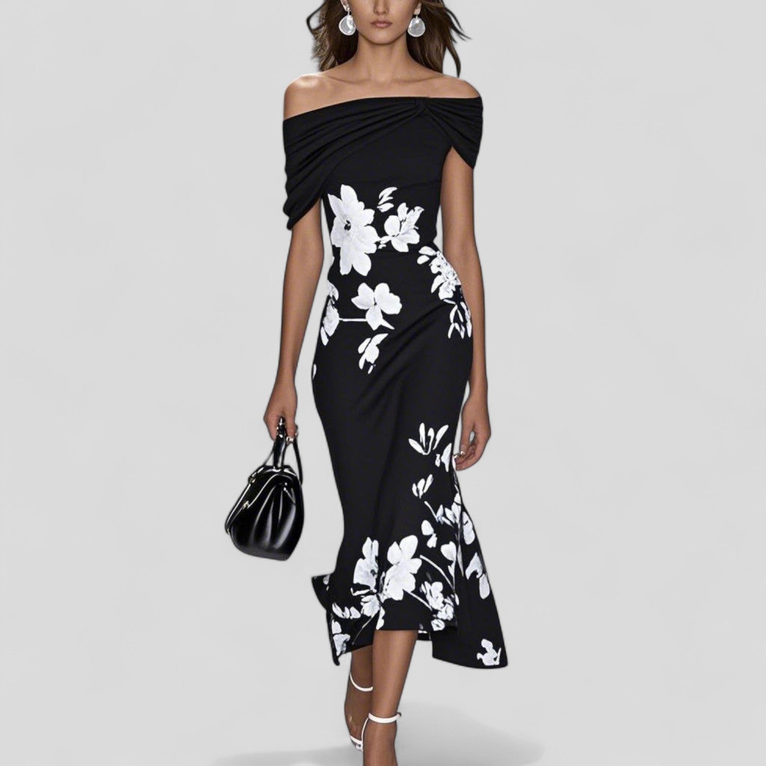 Women's Unique Print Midi Dress | Elegant Soft Breathable Summer Dress 2