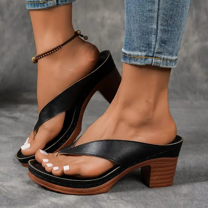 Women's Vegan Leather Orthopedic Sandals | Comfortable Slip-On Casual Footwear 2