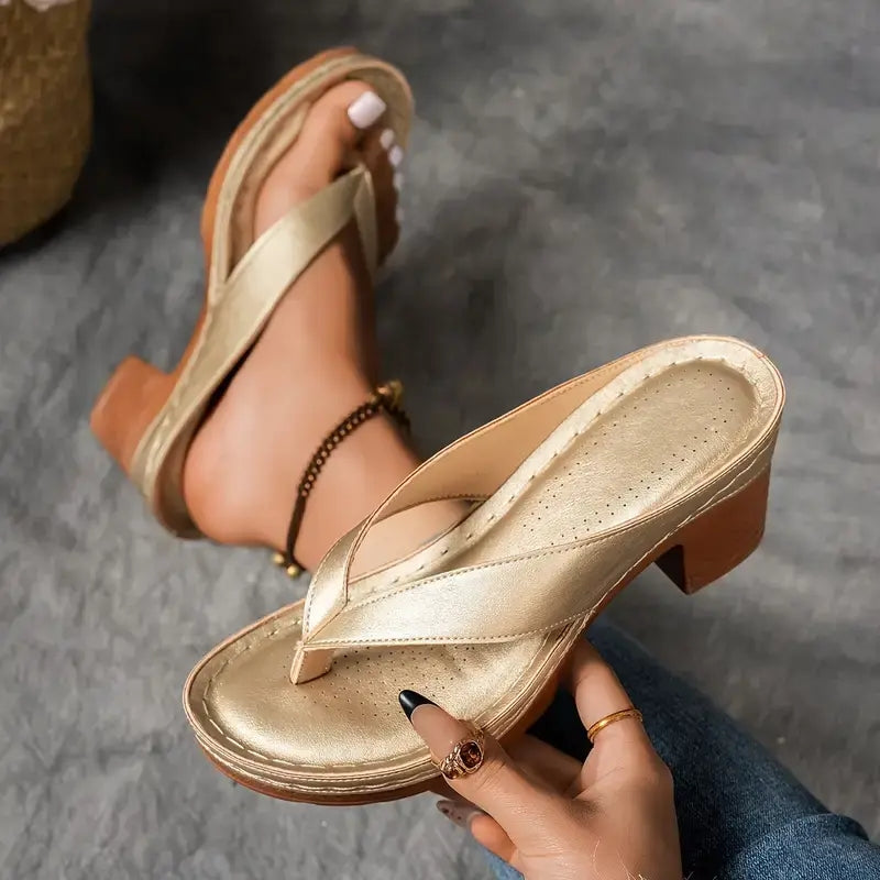 Women's Vegan Leather Orthopedic Sandals | Comfortable Slip-On Casual Footwear 3