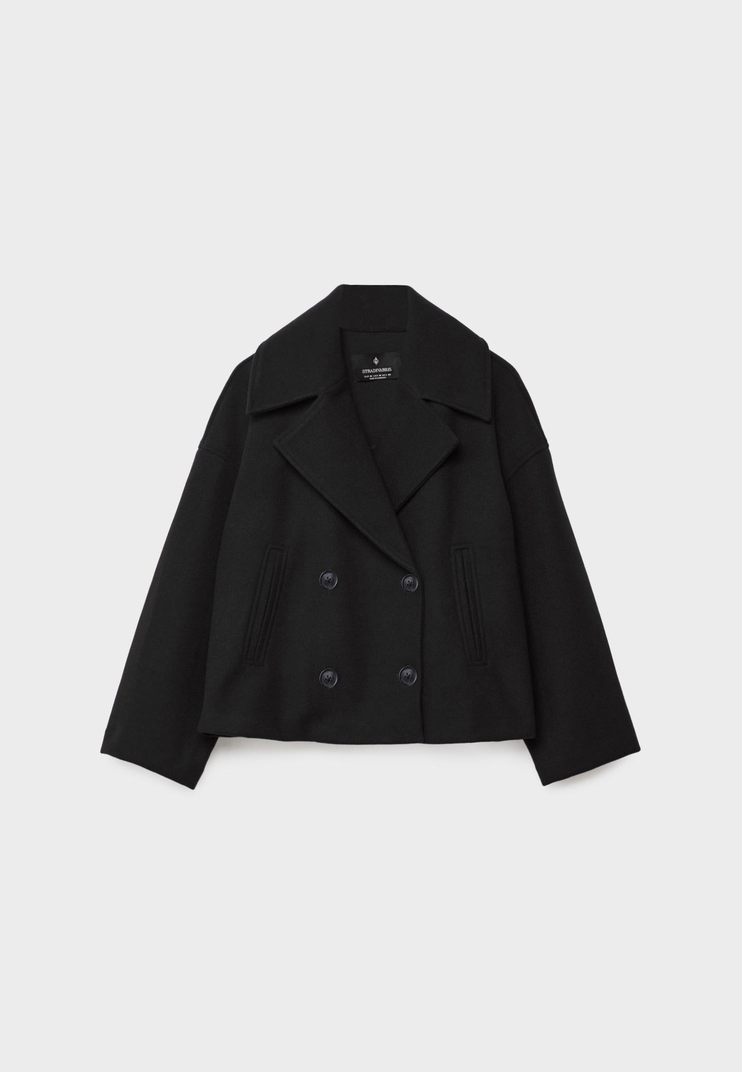 Women's Warm Wool Blend Short Coat | Elegant Double-Breasted Winter Outerwear 6