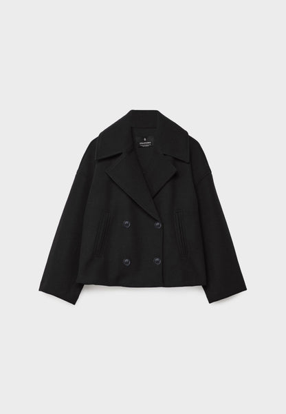 Women's Warm Wool Blend Short Coat | Elegant Double-Breasted Winter Outerwear 6